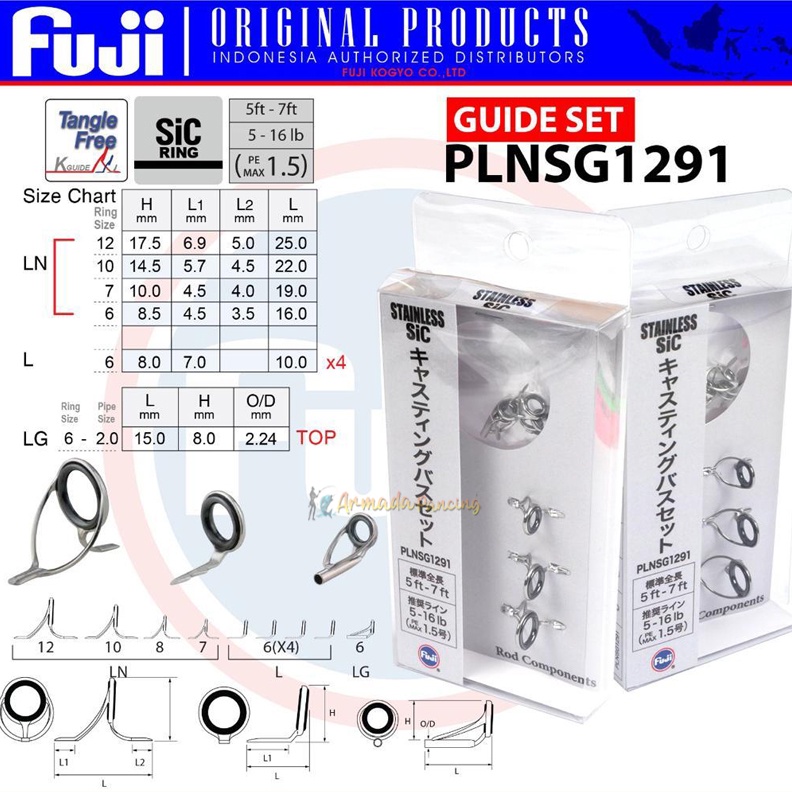Set Ring Guide Fuji SiC I Ring Joran Fuji I Casting dan Spinning I Baitcasting