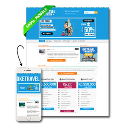 OKEtravel Blogger Template untuk bisnis travel