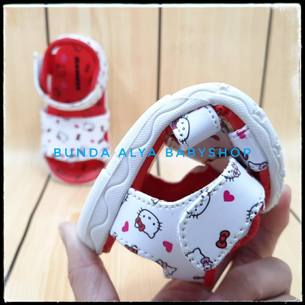 Sandal Anak Perempuan Usia 6 Bulan 1 2 Tahun Size 22 - 25 MERAH - Sendal Anak Cewek Alas Karet Anti Licin