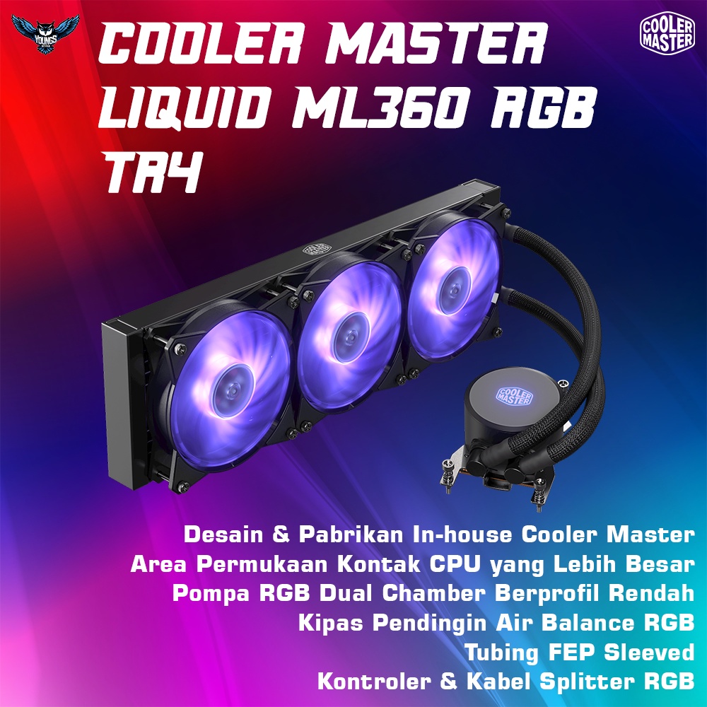 COOLER MASTER LIQUID ML360 RGB TR4 | AIO Watercooling 360mm