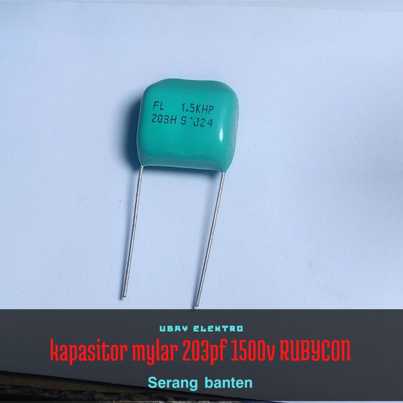 Kapasitor mylar 203pf 1500v original japan
