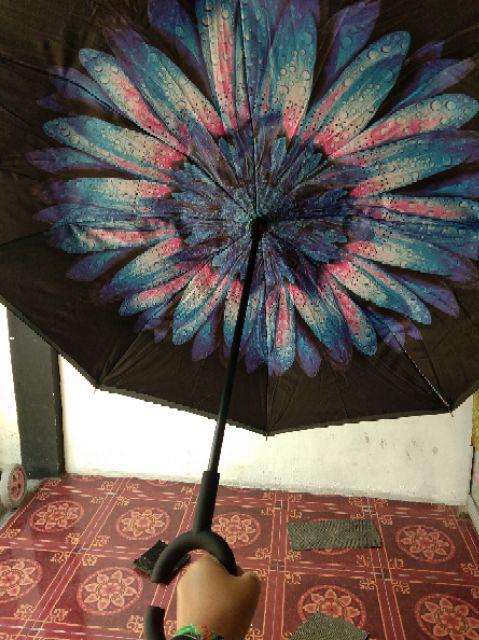 Payung Terbalik Unik Reverse Umbrella Upside Down Mobil Hujan Anti Air Gagang C Cars Souvenir Travel