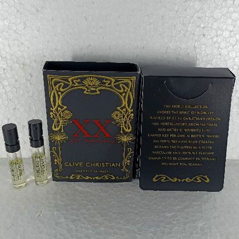 Vial Set Parfum OriginaL Clive Christian XX Art Nouveau 2 Pc Papyrus &amp; Water Lily Murah