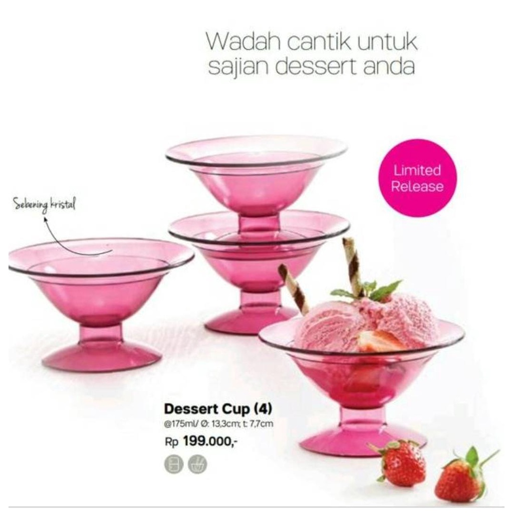 

Tupperware Dessert Cup / Gelas Es krim Tupperware / Gelas Pudding Tupperware