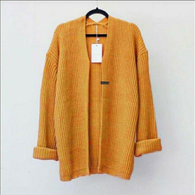cardigan rajut oversize bershka