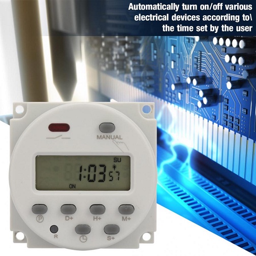 Digital Relay Switch Timer Programmable Saklar ON OFF Otomatis 16A LCD Time Adjustable Dc 12V