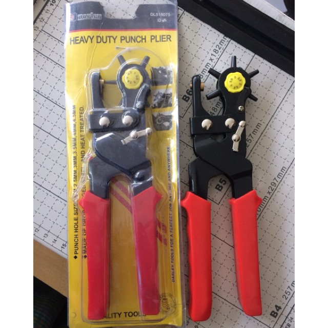 Heavy duty punch plier tang pembolong pelubang sabuk/kertas