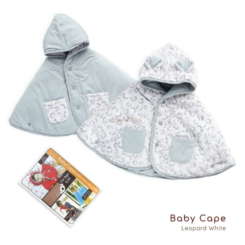 Jaket Anak CuddleMe BabyCape | Mantel Bayi Balita Cuddle Me Baby Cape | Grosir Cuddle Me BabyCape-Leopard White