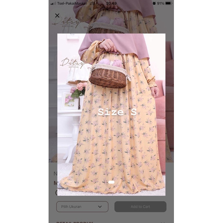 daster ditsy nualla yellow