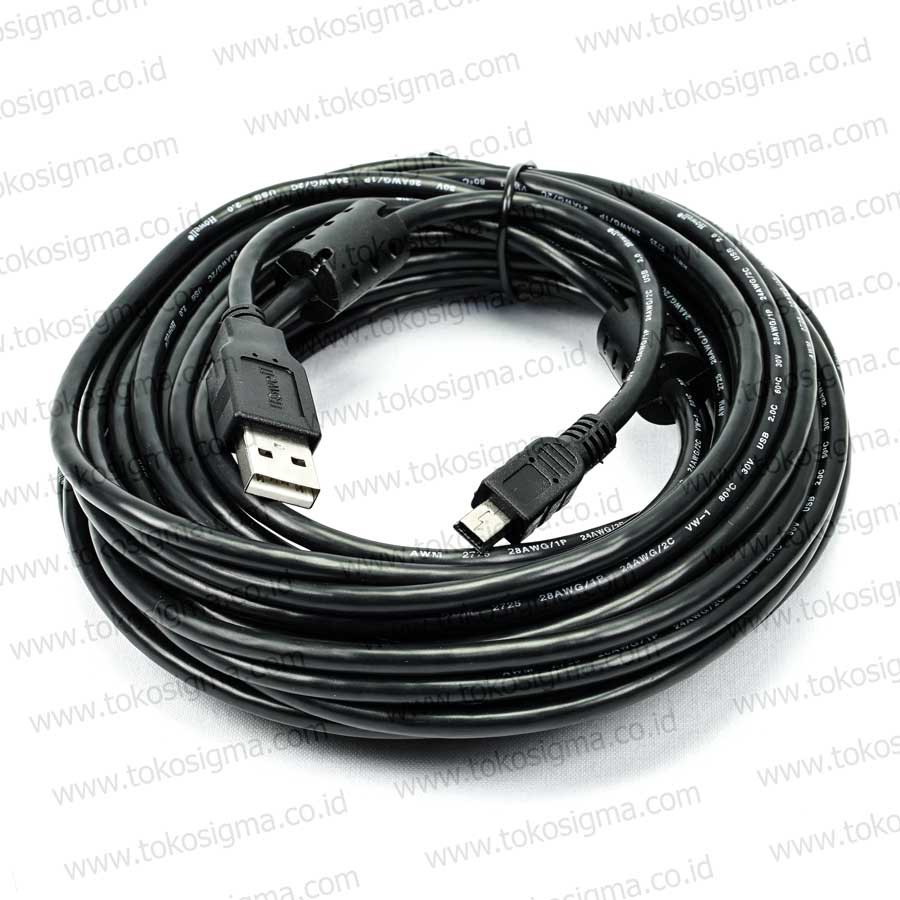 KABEL USB 2.0 to MINI USB PIN 5 HOWELL 10 meter 10M mini USB male