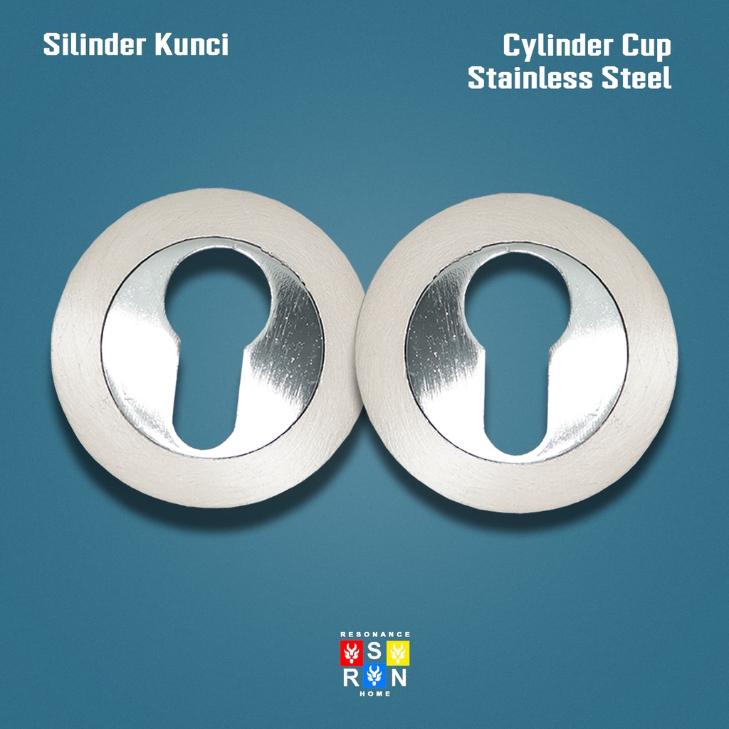 Ring Silinder Kunci Pintu Stainless 1 Set Tutup Kunci Pintu Rumah Resonance Home