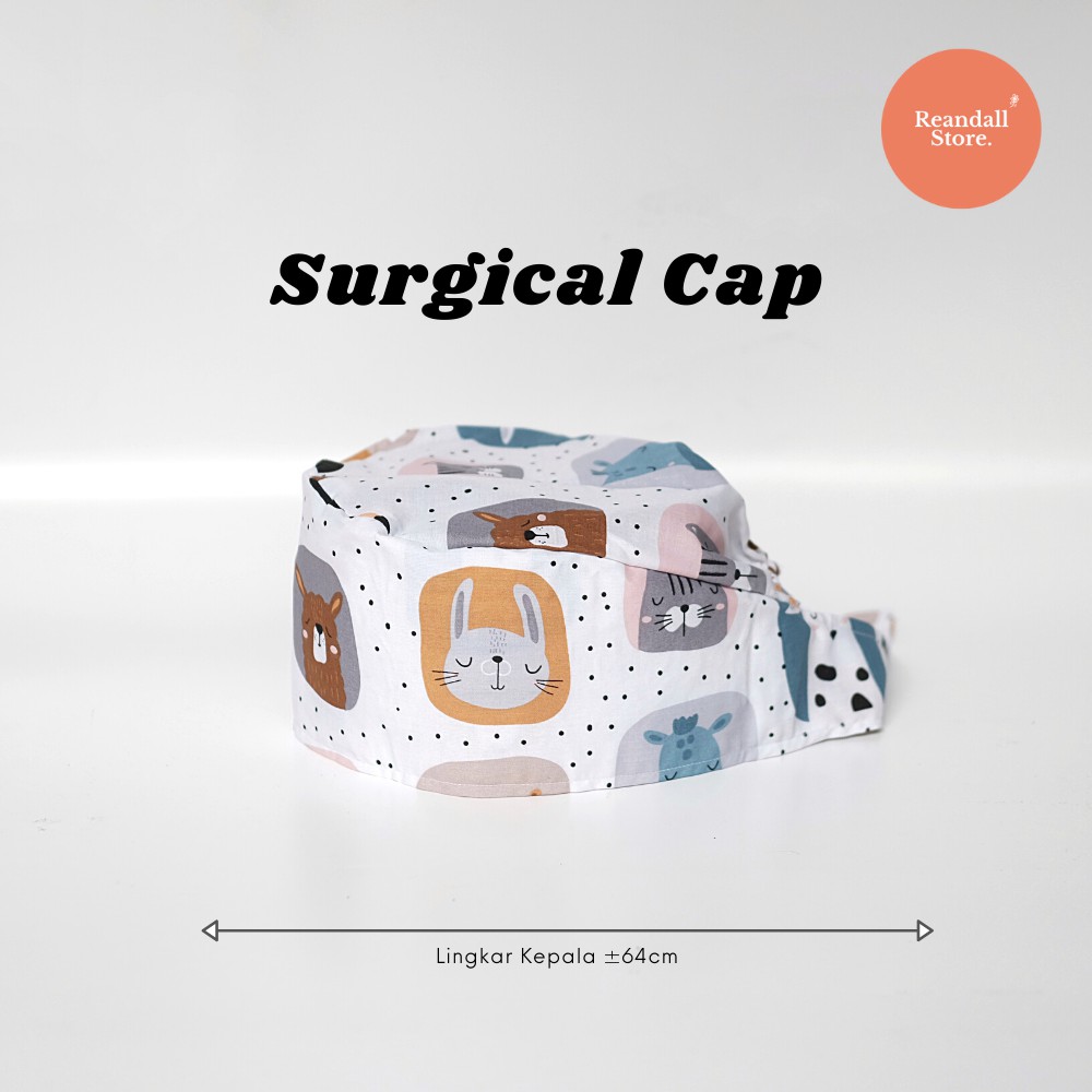 (V) Surgical Cap / Topi Perawat / Topi Operasi / Topi Koki / Topi Chef
