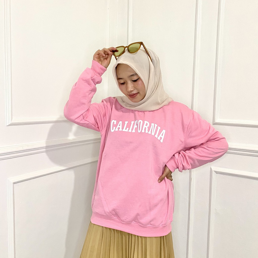 BASIC CALIFORNIA SWEATER  II SWEATER  CRAWNECK PRIA DAN WANITA II 11 WARNA