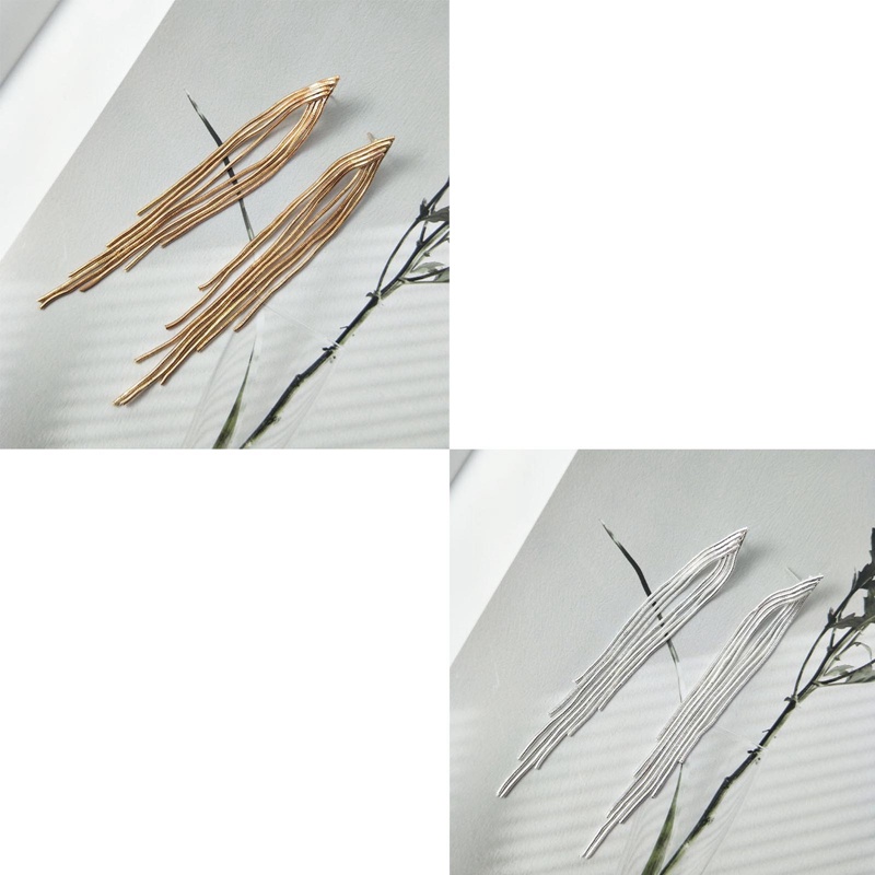 Anting Rantai Panjang Rumbai Tanpa Tindik Bahan Logam Gaya Bohemian Vintage Untuk Wanita