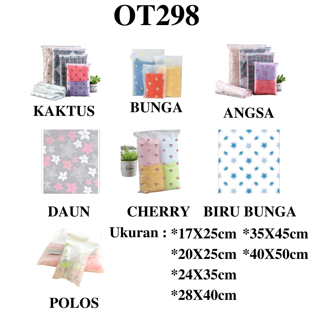 Mysterygirl - Zipper Storage Tas / Tas Travel Pouch Transparan Serut Plastik Zipper Lock Landscape Travel Organizer Make up Bag Kosmetik