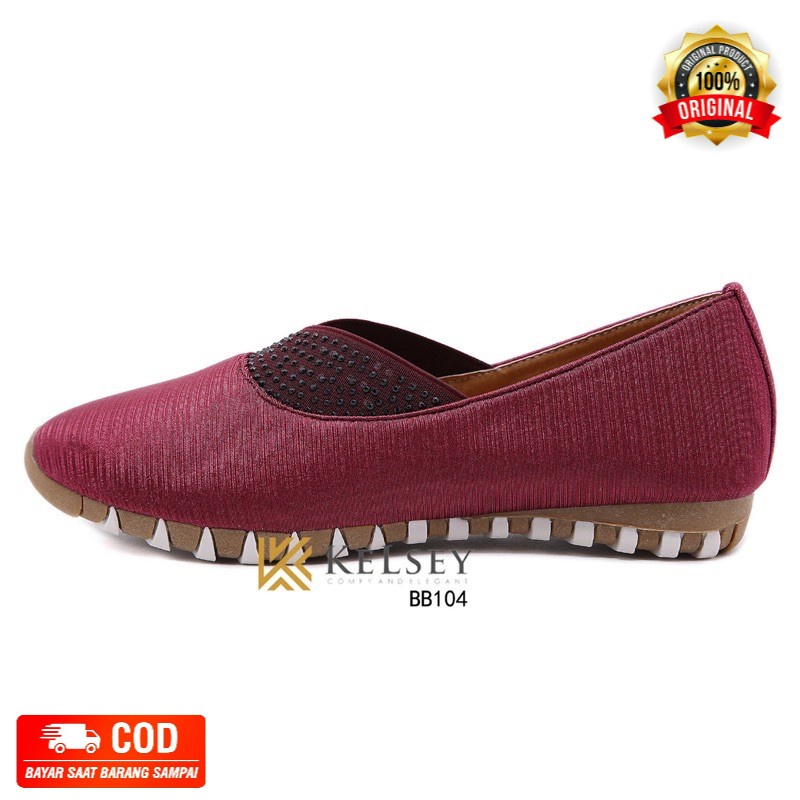 NICOLE SEPATU SLIP ON KELSEY BB104  SANDAL WANITA FLAT SHOES IMPORT SEPATU SLIP ON WANITA