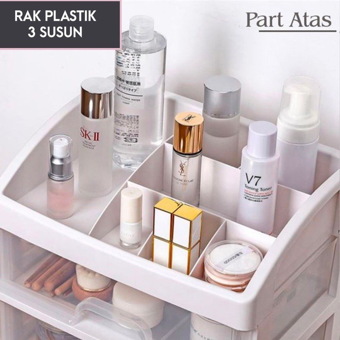 cosmetic drawer makeup - rak box kosmetik 3 susun