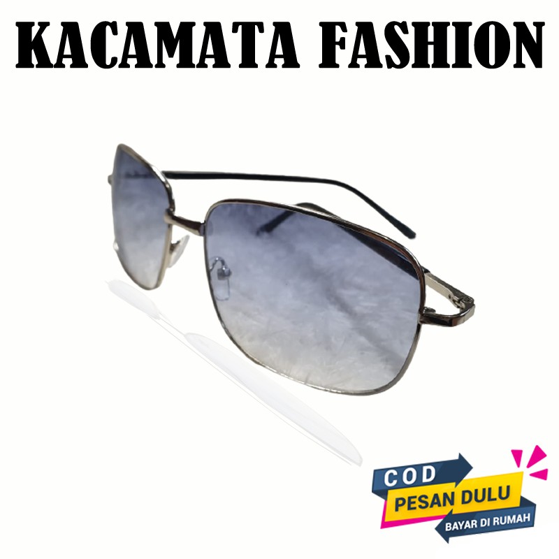 Kacamata Gaya Trendy Bigsized Kacamata Hitam Pria Wanita Anti UV Fashion Big Frame New Style Korean