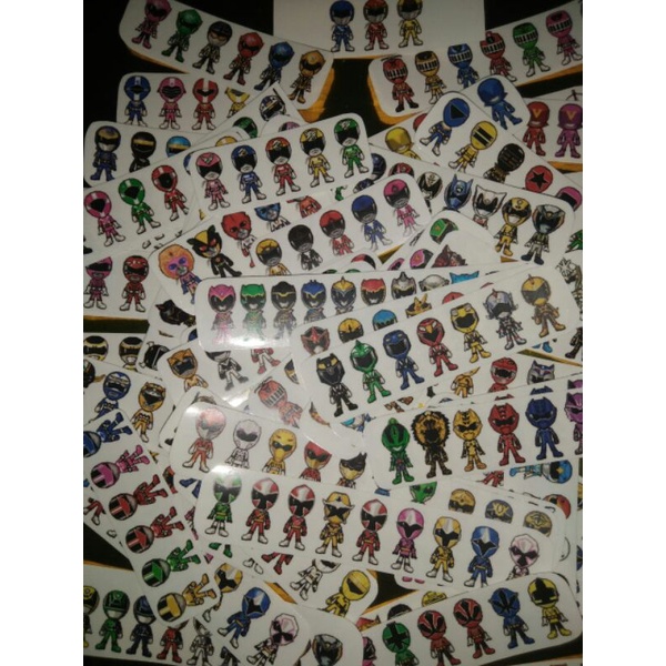 Custom Stiker Chibi Super Sentai Power Rangers