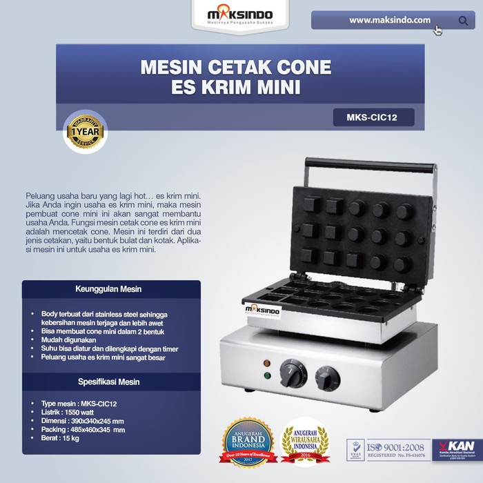 Mesin Cetak Cone Es Krim Mini CIC12 K7