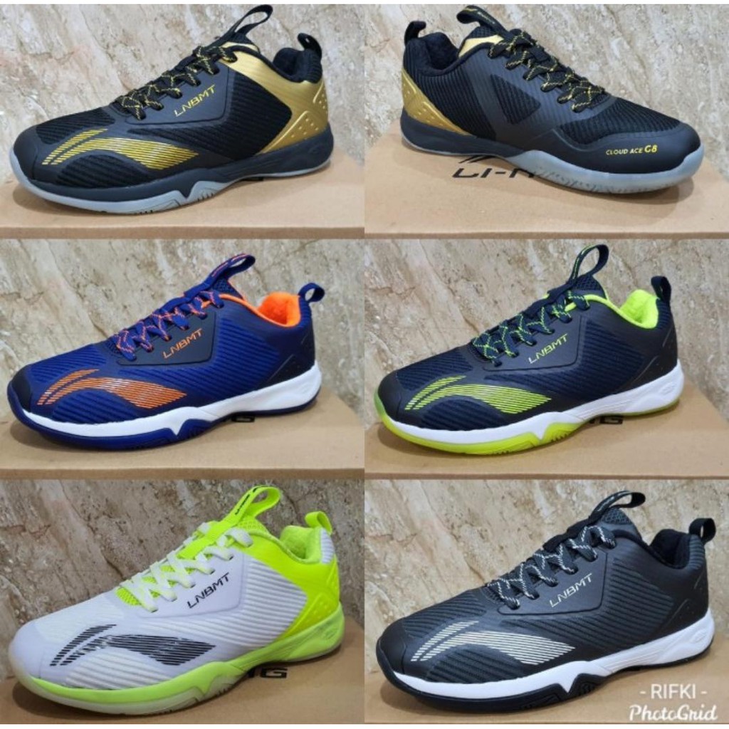 Sepatu Lining Cloud Ace G8 Original - Navy orange