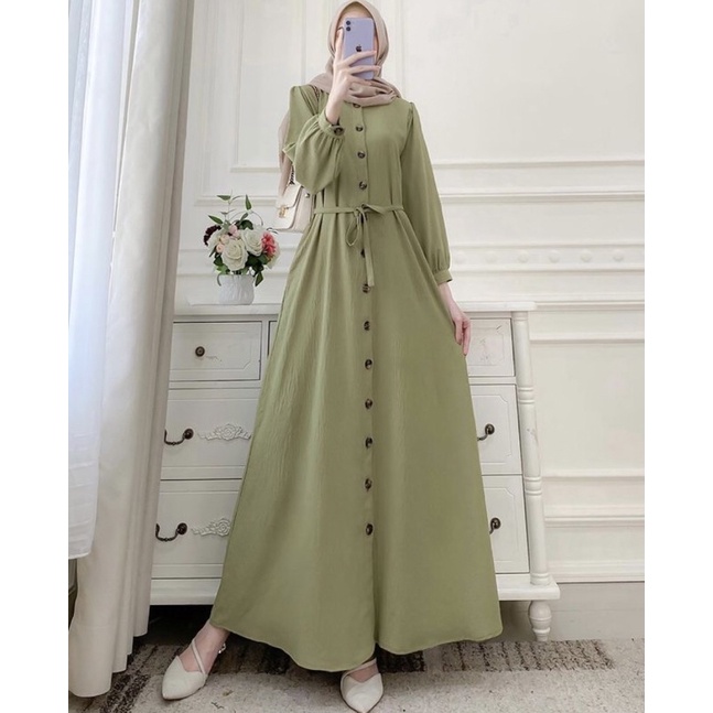 𝐏𝐆𝐌𝐓 •  RALINA DRESS GAMIS CRINKLE AIRFLOW / GAMIS KONDANGAN PESTA / GAMIS SYAR’i