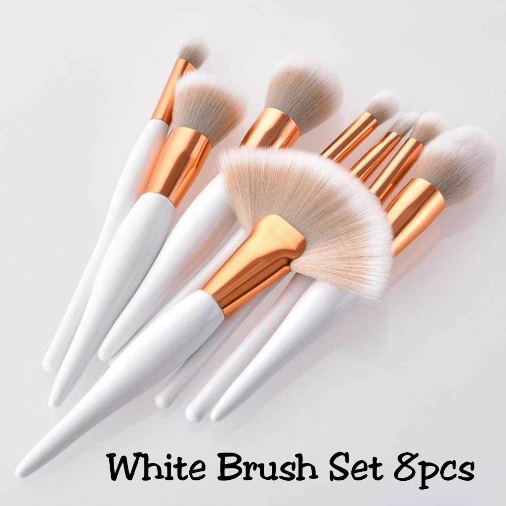 

White Brush Set 8pcs