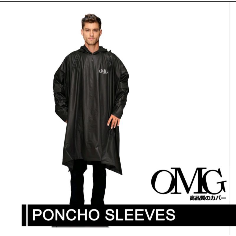 Jas Hujan OMG Poncho Lengan Ponco Kelelawar Lengan Poncho OMG Lengan Poncho Sleeve