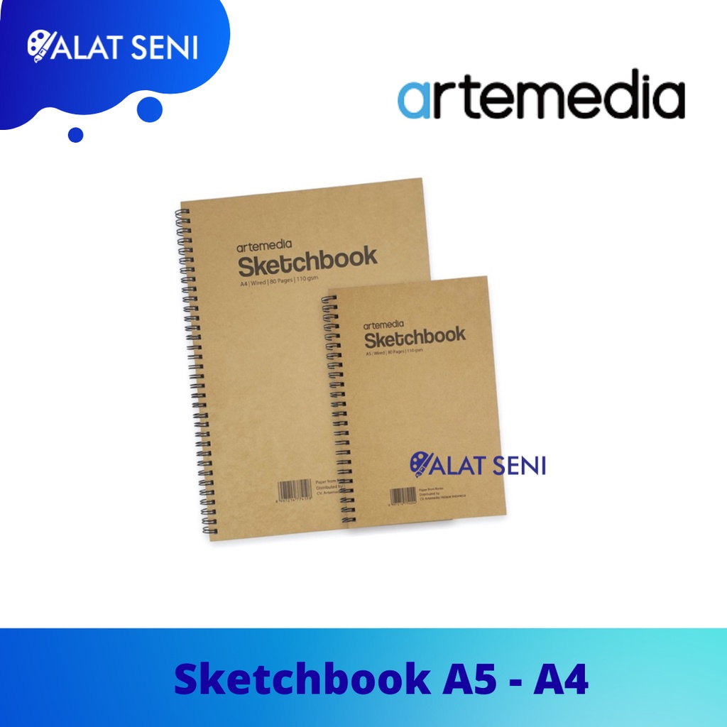 

Artemedia A4 A5 Sketch Book Spiral 110gsm - Buku sketsa