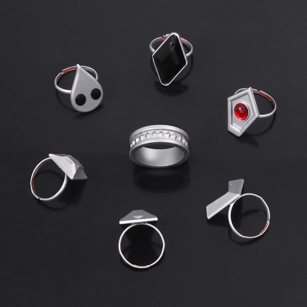 7pcsset Cincin Hutao Genshin Impact Hu Tao Untuk Aksesoris Cosplay