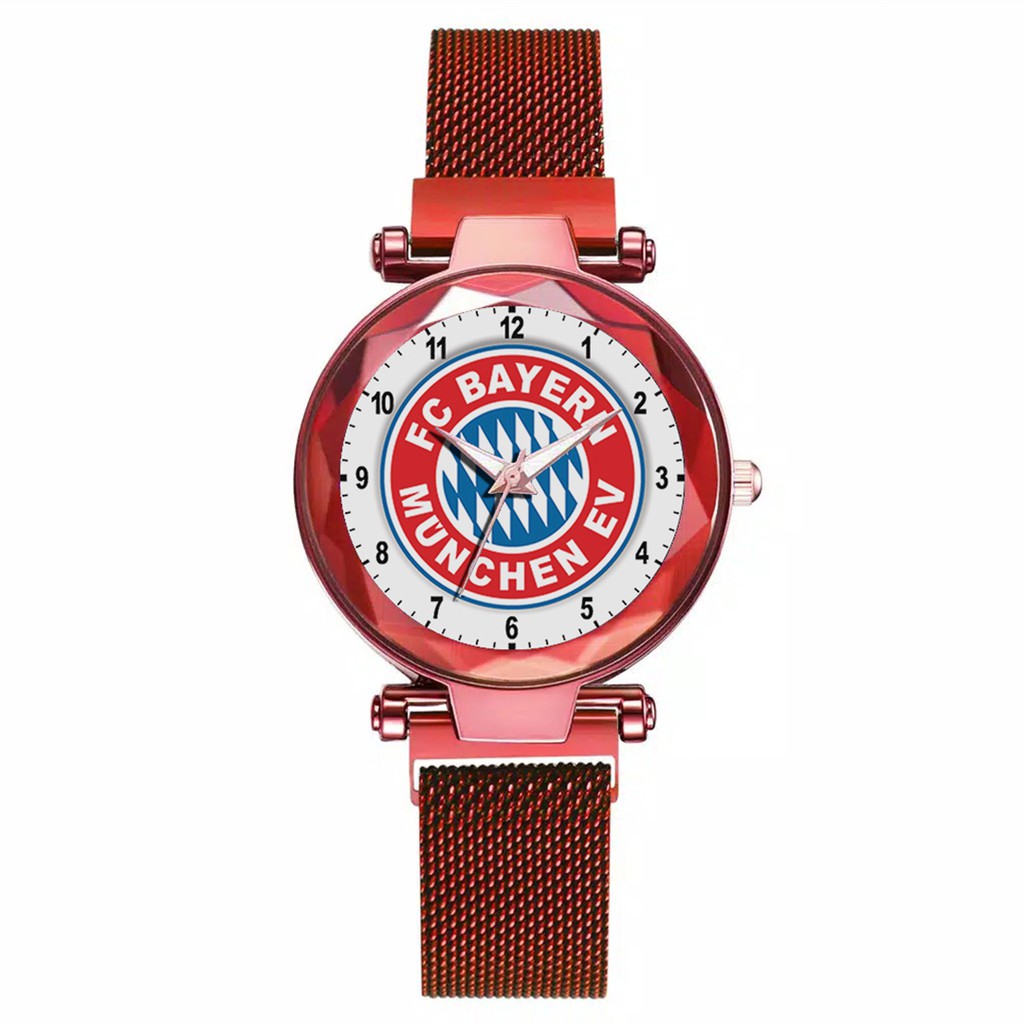 Jam Tangan Wanita Custom - BAYERN MUNCHEN 2 Free Box &amp; Batre Cadangan