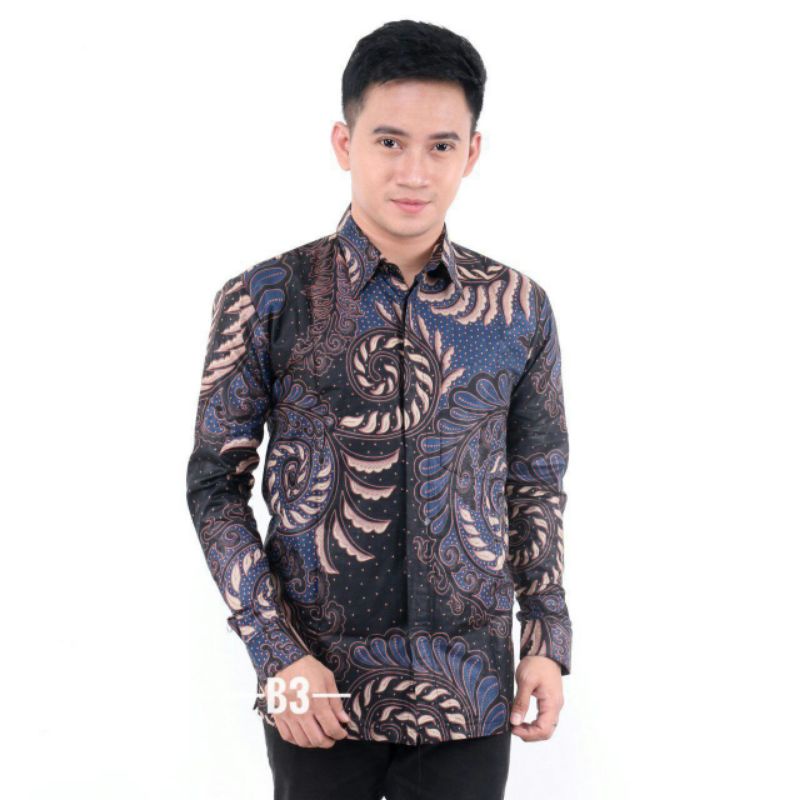 Baju Pria Lengan Panjang Kemeja Batik Murah