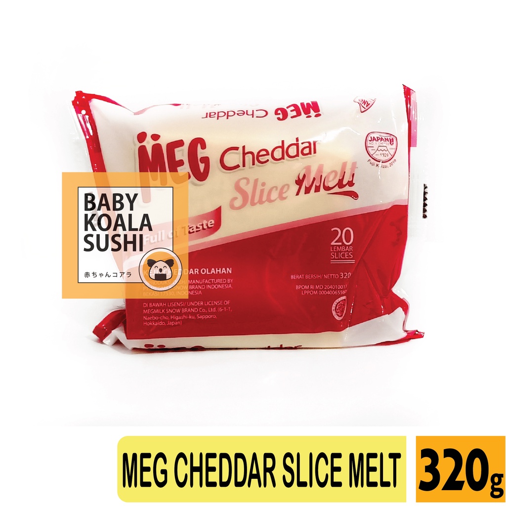 MEG CHEESE Keju Cheddar Slice Melt 20 Lembar Halal | Easy Melt Chedar