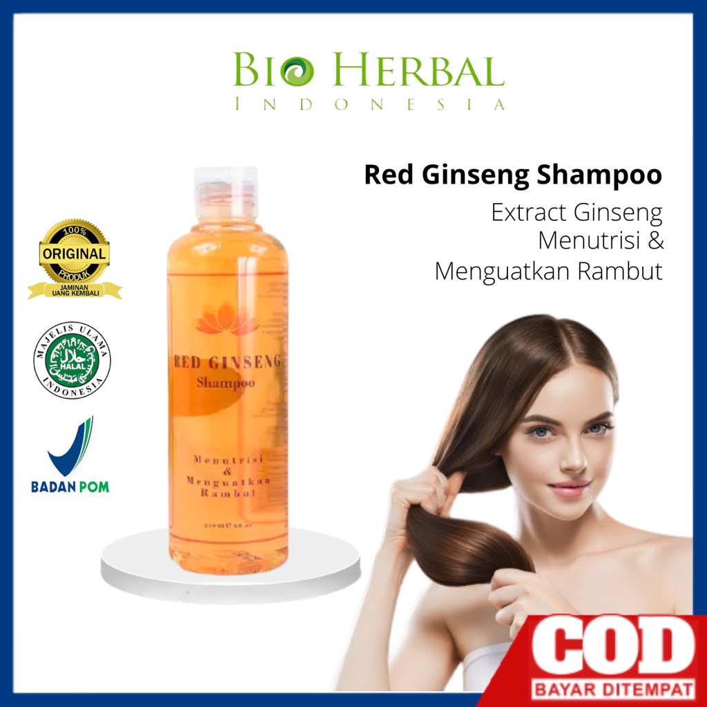 Red Ginseng Shampo Anti Rontok Penumbuh Pelebat Penyubur Rambut Botak Anti Ketombe Rontok Pria Wanita Cepat Panjang Permanen dan Ampuh Murah