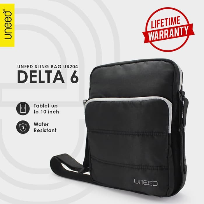 Uneed DELTA 6 Tas Selempang Pria Water Resistant - UB204 - Black