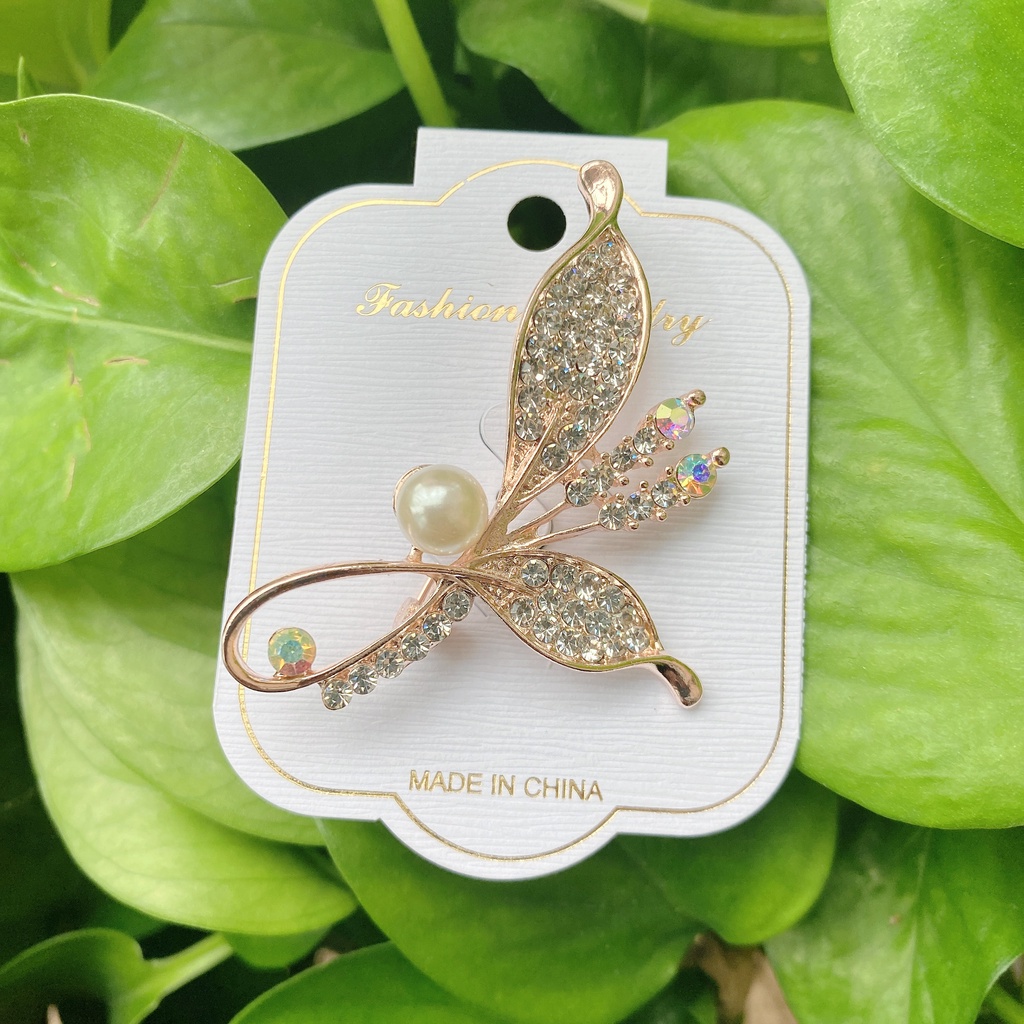 Baru Kreatif Mutiara Pin Bros Berlian Imitasi Bros Elegan Cukup Gaya Bros Mutiara Bros-32#