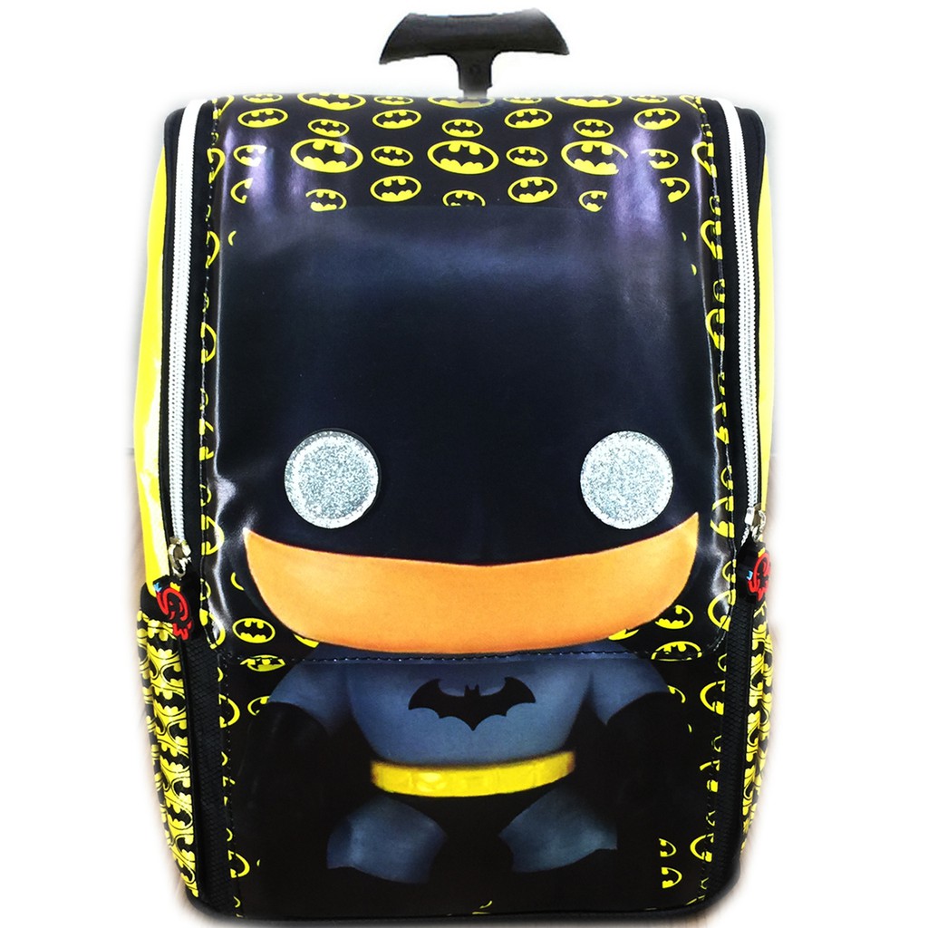  Tas  Troley Sekolah  Anak  TK Jepang  Bat man 3D Timbul 