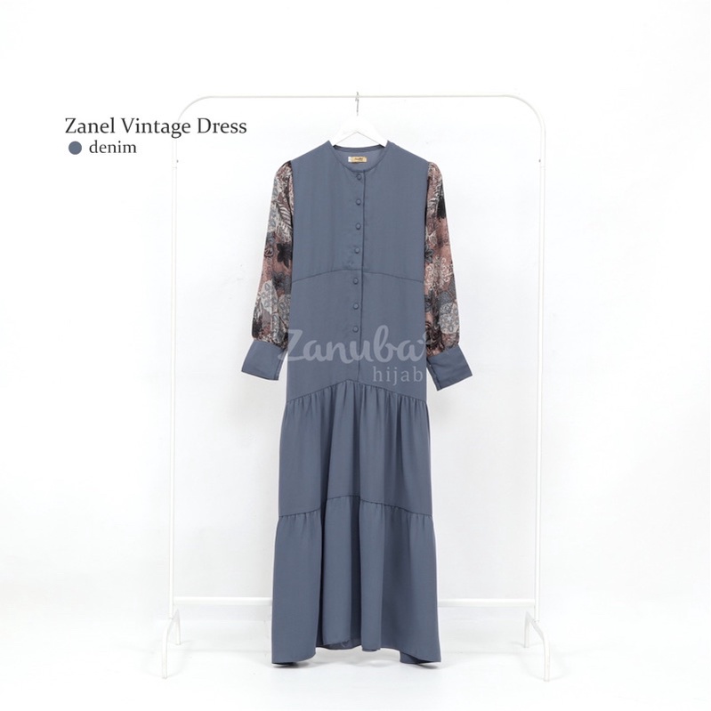 ZANEL VINTAGE ZANUBA | DRESS COUPLE-Gamis Denim