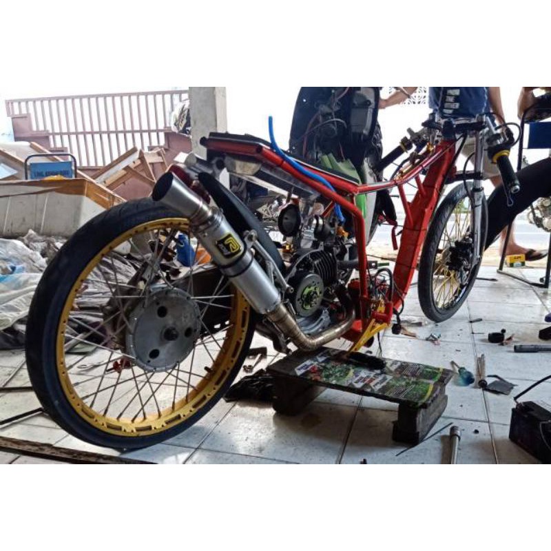 Knalpot Rob1 Rcb Original Mio Nouvo Drag Bike DB19 155 200cc Stainless original racing jogja Knalpot