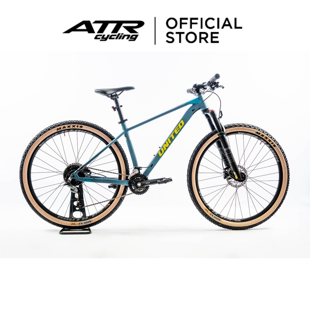 United Bike - Mountain Bike Clovis 4.00 Size S MTB29-18Sp (Abu-Biru-Hijau)