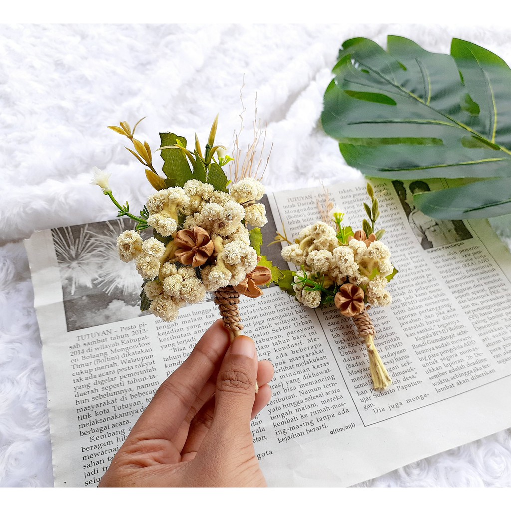 EKSKLUSIF BROS JAS EDELWAIS / BROS BUNGA /BOUTONNIERE CORSAGE / BROS PENGANTIN PRIA/ CORSAGE RUSTIC