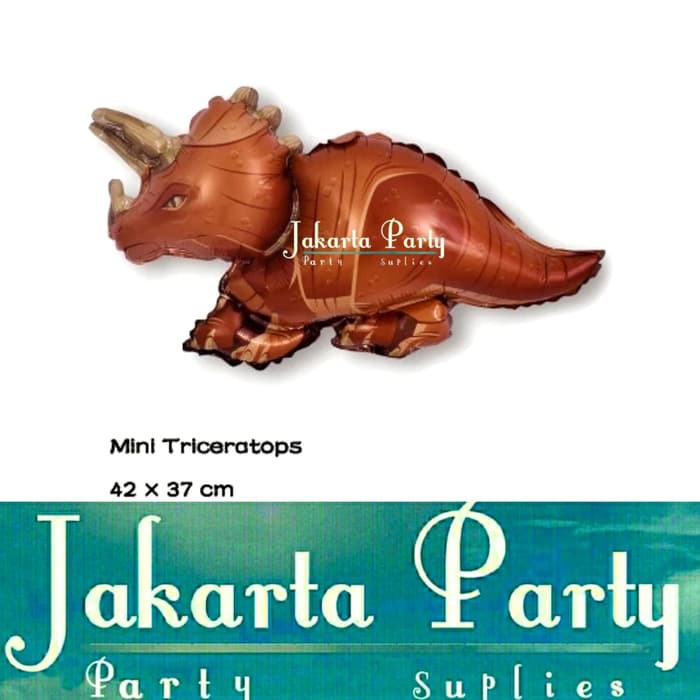 Balon Foil Dinosaurus Mini / Balon Karakter Triceratops / Balon Dino