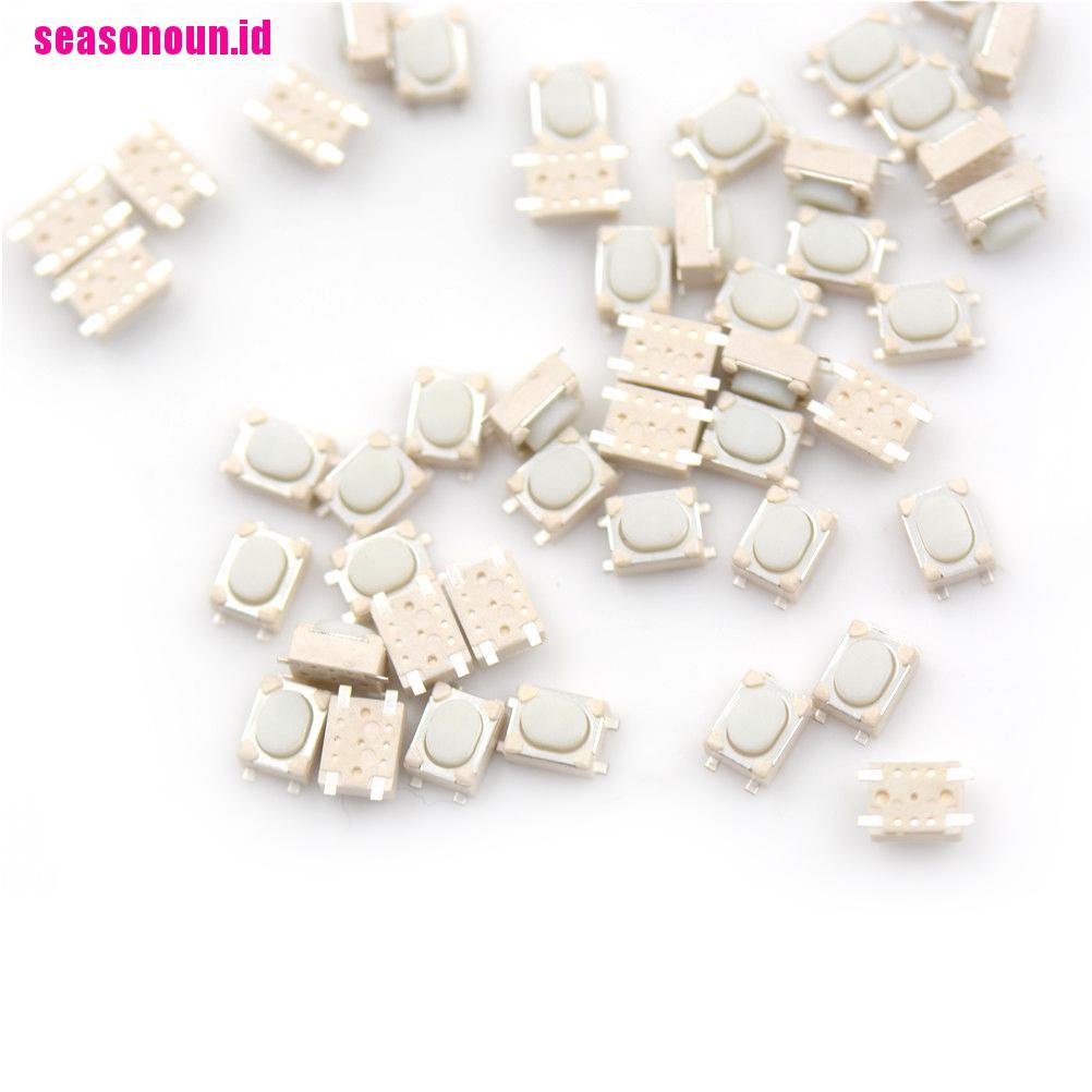 50 Pcs Saklar Tombol Tekan Tactile Mikro Ukuran 3x4 X 2.5mm