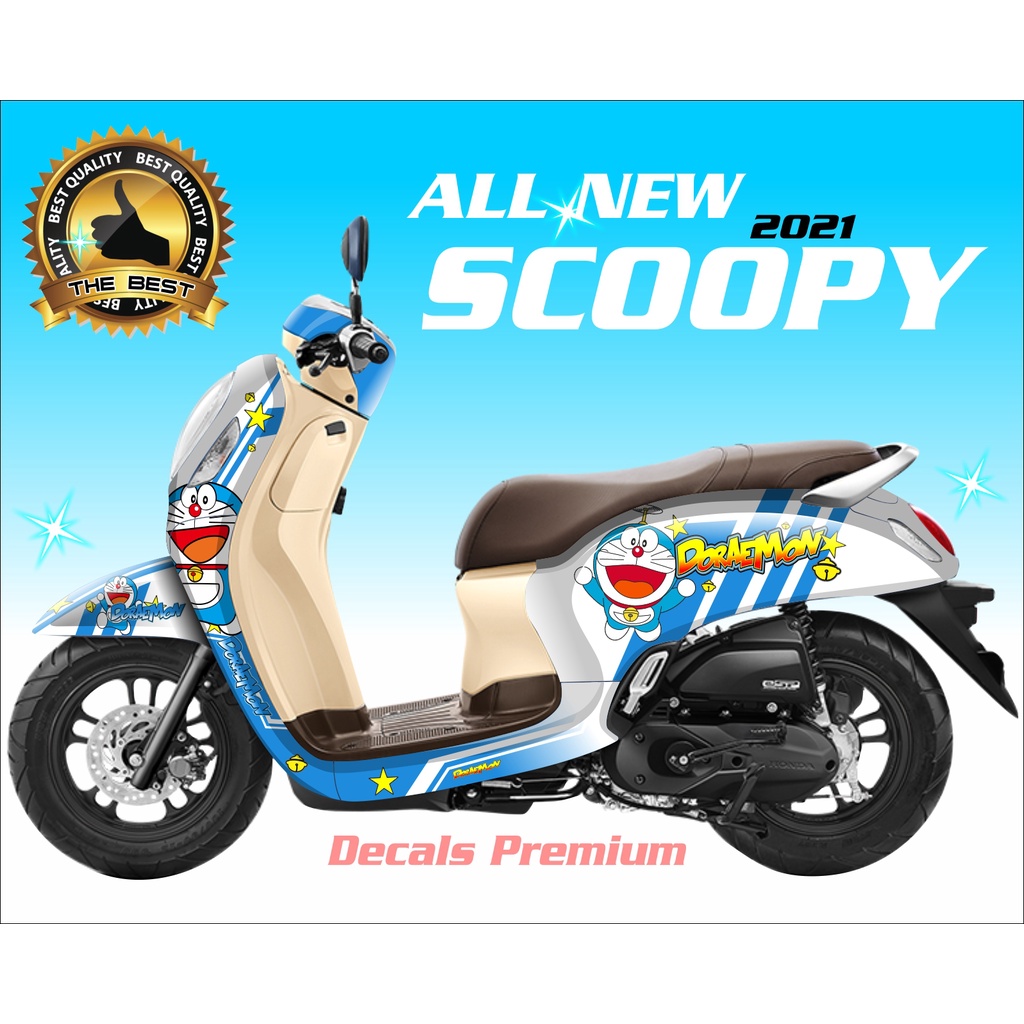 STICKER SCOOPY 2021 DORAEMON / DECAL SCOOPY TERBARU / STICKER DORAEMON