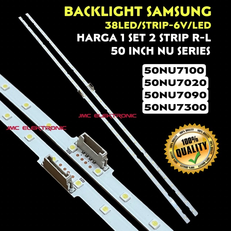 Jual BACKLIGHT TV LED 50 INC UA-50NU7100 50NU7900 50NU7300 50NU7020 LAMPU  BL SAMSUNG 50NU 7100 50IN INCH Indonesia|Shopee Indonesia