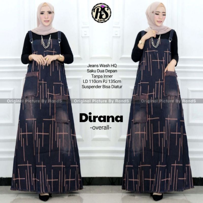 overall jeans dress wanita terbaru/overall panjang/overall jeans premium
