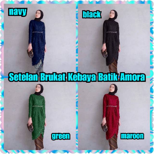 Setelan Brukat Batik Kebaya Amora