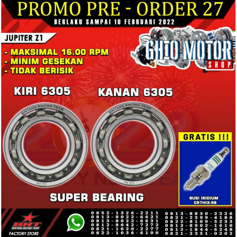 Bearing Kruk AS Bandul BRT NMAX VARIO 125 KLX 150 Beat fi laher stang seher bearing stang bandul brt