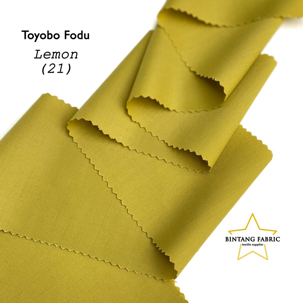 Bahan Kain Katun TOYOBO FODU 1 meter-Lemon