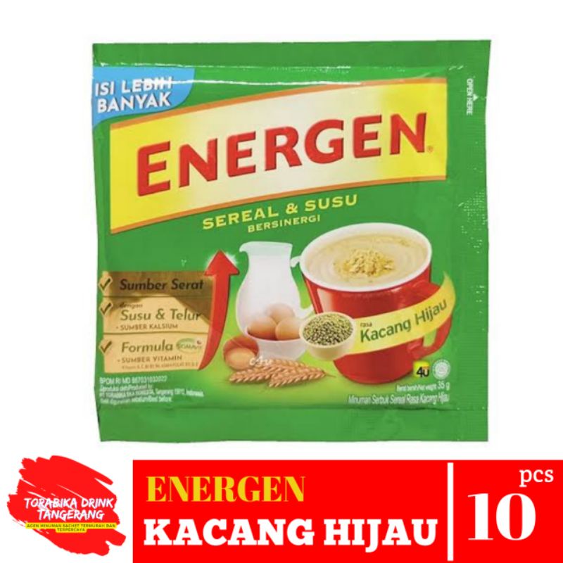 

ENERGEN KACANG HIJAU ISI 10PCS @35GR ISI LEBIH BANYAK